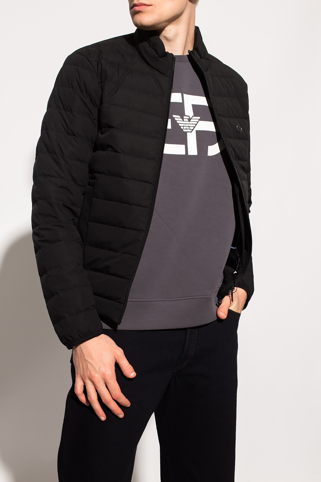 Emporio armani quilted jacket sale